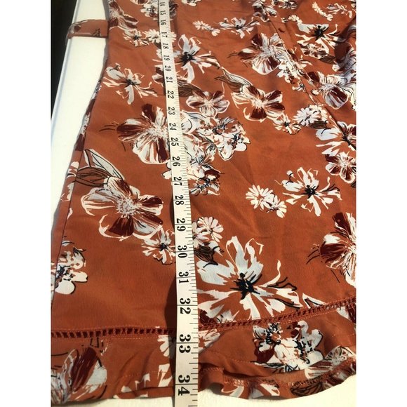 Rue21 Romper Large Orange Floral Tie Shoulder NEW - Picture 7 of 7